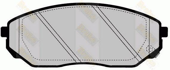 BRAKE ENGINEERING Комплект тормозных колодок, дисковый тормоз PA1645